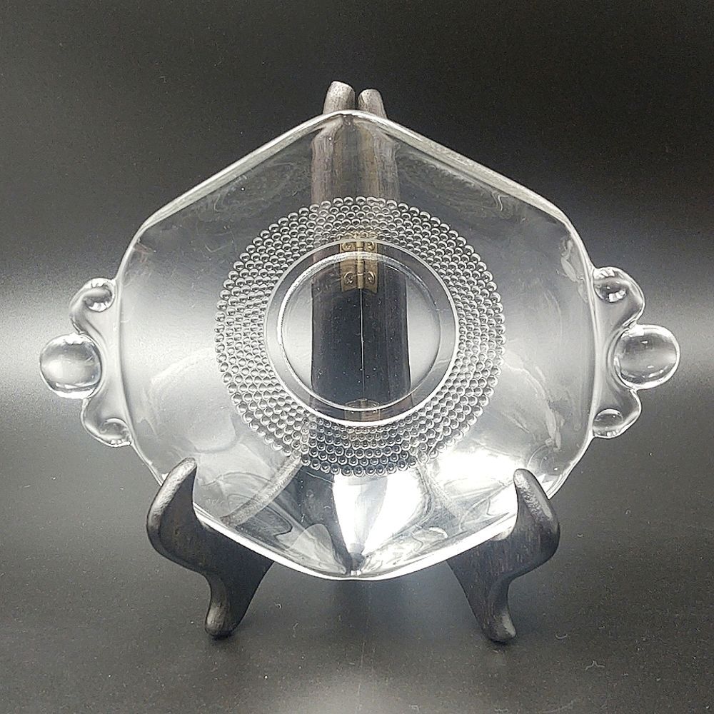 Vintage Duncan & Miller Hexagonal Candy Bowl Dish - Teardrop Pattern